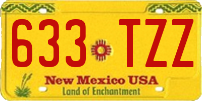 NM license plate 633TZZ