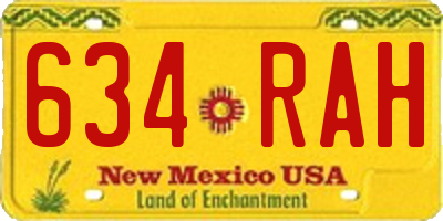 NM license plate 634RAH