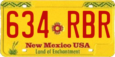 NM license plate 634RBR