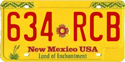 NM license plate 634RCB