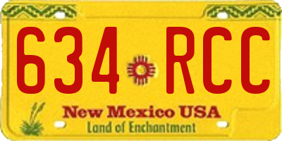 NM license plate 634RCC