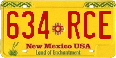 NM license plate 634RCE