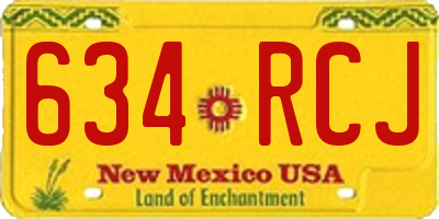 NM license plate 634RCJ