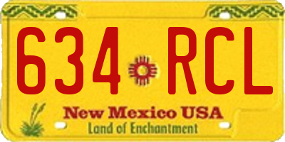 NM license plate 634RCL