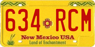 NM license plate 634RCM