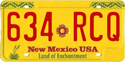 NM license plate 634RCQ