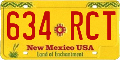NM license plate 634RCT