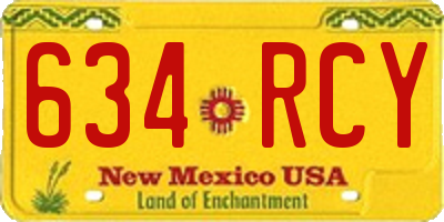 NM license plate 634RCY
