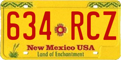 NM license plate 634RCZ