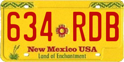 NM license plate 634RDB
