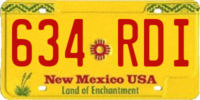 NM license plate 634RDI