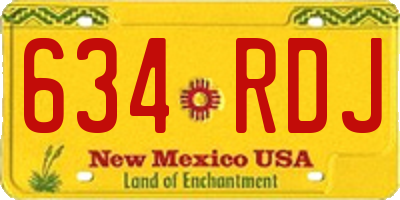 NM license plate 634RDJ