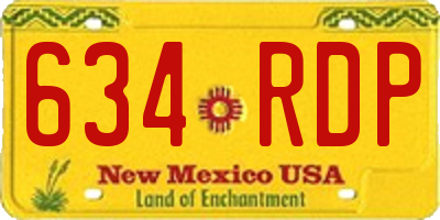 NM license plate 634RDP
