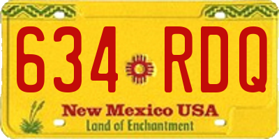 NM license plate 634RDQ