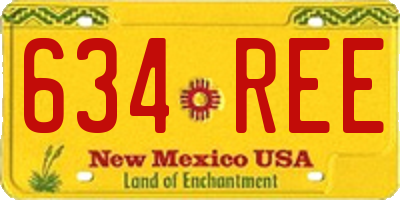 NM license plate 634REE