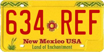 NM license plate 634REF