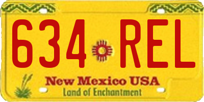 NM license plate 634REL