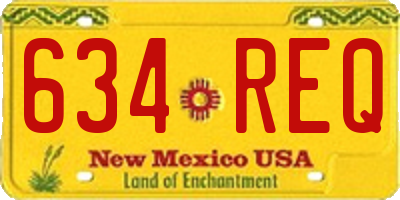 NM license plate 634REQ