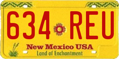NM license plate 634REU