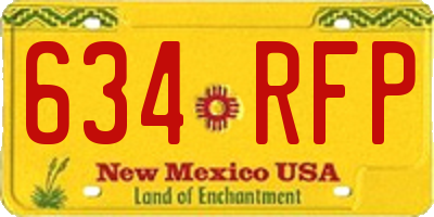 NM license plate 634RFP
