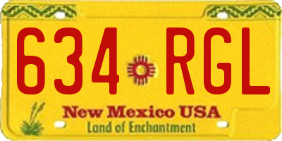 NM license plate 634RGL
