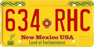 NM license plate 634RHC
