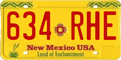 NM license plate 634RHE