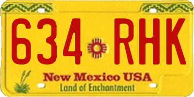 NM license plate 634RHK