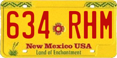 NM license plate 634RHM