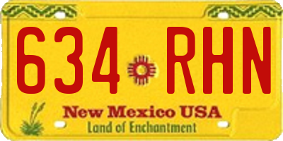 NM license plate 634RHN