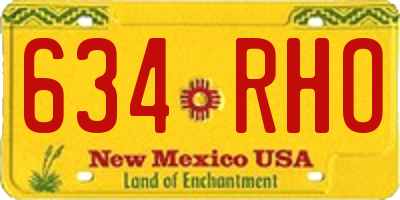 NM license plate 634RHO