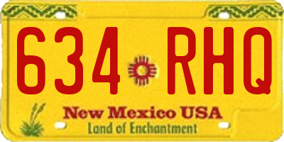 NM license plate 634RHQ