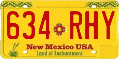 NM license plate 634RHY