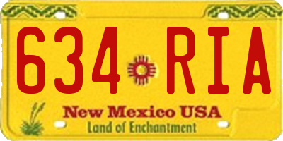 NM license plate 634RIA