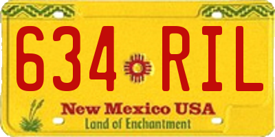 NM license plate 634RIL