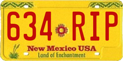 NM license plate 634RIP