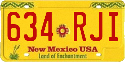 NM license plate 634RJI