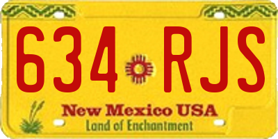 NM license plate 634RJS