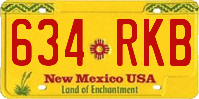 NM license plate 634RKB