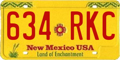 NM license plate 634RKC