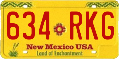 NM license plate 634RKG