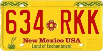 NM license plate 634RKK