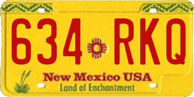 NM license plate 634RKQ