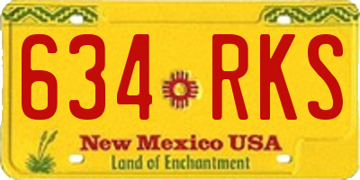NM license plate 634RKS