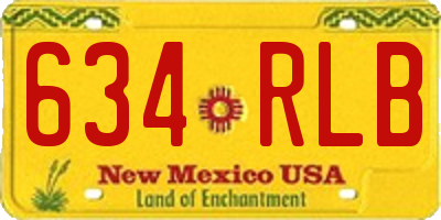 NM license plate 634RLB