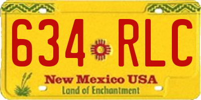 NM license plate 634RLC