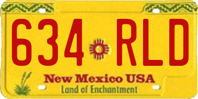 NM license plate 634RLD
