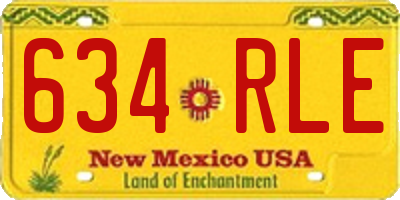 NM license plate 634RLE