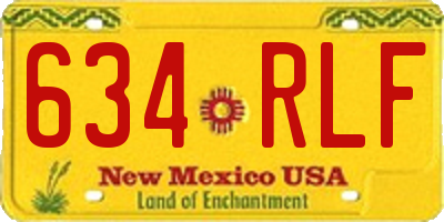 NM license plate 634RLF
