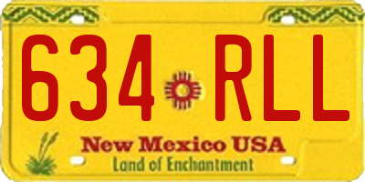 NM license plate 634RLL